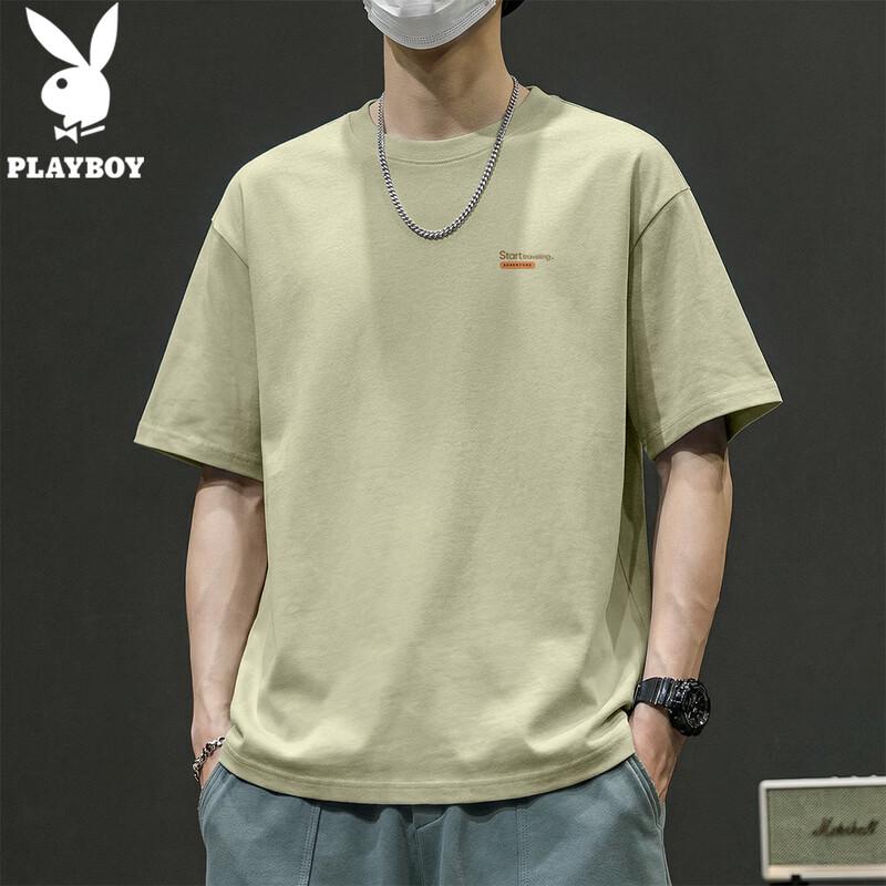 PLAYBOY Мужская повседневная хлопковая футболка с коротким рукавом 2026