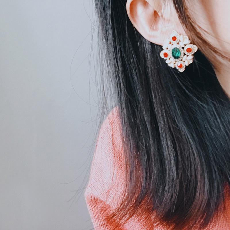 Винтажные дворцовые барочные геометрические серьги с драгоценными камнями женские вечерние украшения серьги для платья подарки