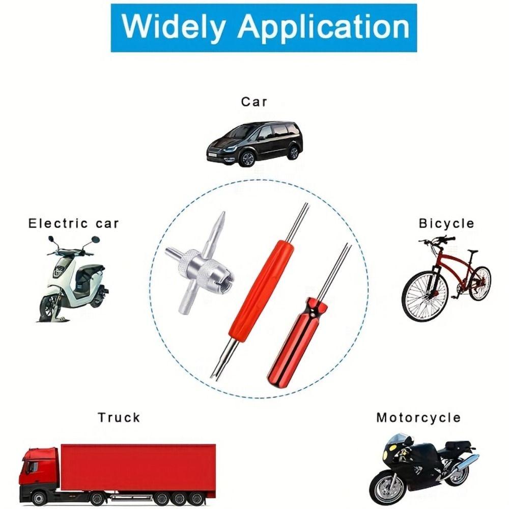 6 шт. Многофункциональный инструмент для снятия сердечника клапана Инструмент для ремонта шин Для автомобилей Грузовиков Мотоциклов Велосипедов