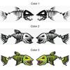 2 шт., наклейки на зубы рыбы, наклейки на скелет рыбы, рыбацкая лодка, каноэ, каяк, графика