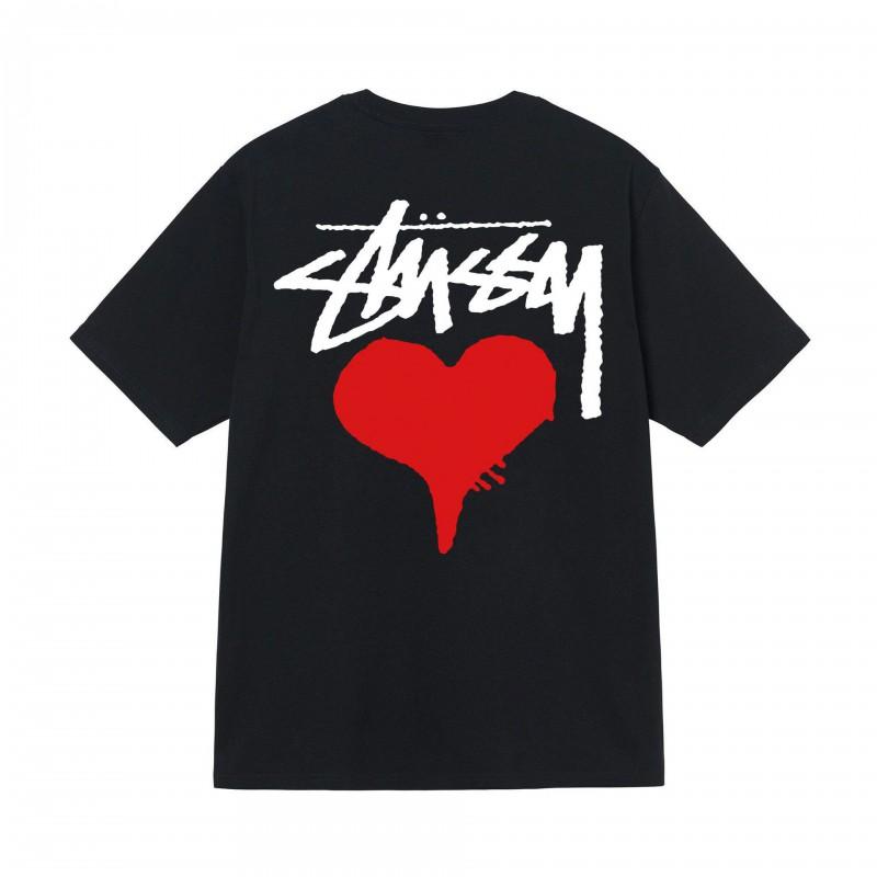 Stussy Style Short Sleeve T-Shirts Men Women Loose Fit Casual Tees Multiple Graphic Color Options