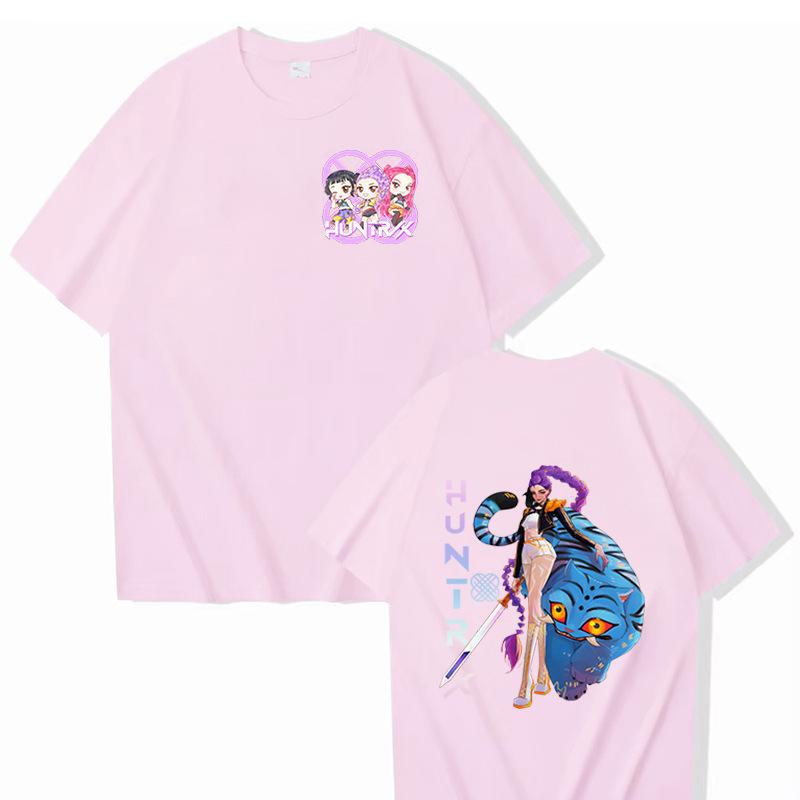 15 цветов K-Pop футболки «Истребители демонов» Футболка с демонической эмблемой для мужчин Y2K Забавная больших размеров одежда с коротким рукавом