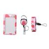 Lanyard ID Badge Holder Pink Vertical ID Protector Nurse Bage Clips  Office