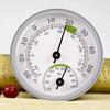 2 in 1 Gauge Mini Pointer Thermometer No Battery Required Diameter 58MM Temperature Meter Metal Case -30℃~50℃ Range