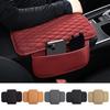Car Armrest Mat Leather Armrest Cover Cushion with Side Storage Pockets Car Center Console Cover Car Interior Accessory for Car Truck RV SUV