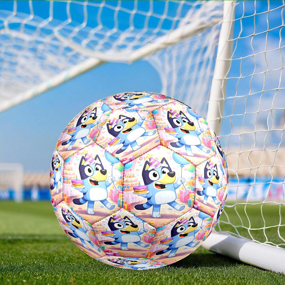 Paw Prints And Bluey Friends Size 5 Soccer Ball, Suitable for Training and Matches, High-Elasticity, Wear-Resistant Material Gift for Fan