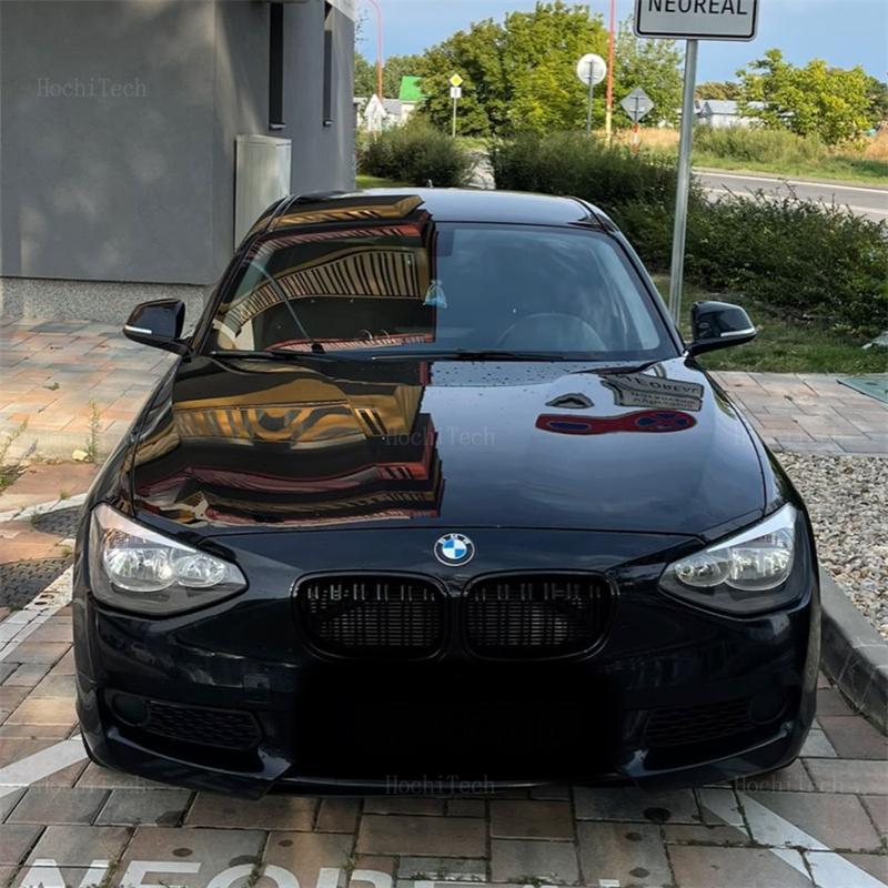Высококачественная автомобильная решетка переднего бампера для BMW 1 серии F20 F21 2011 2012 2013 2014, замена двойной планки черного цвета