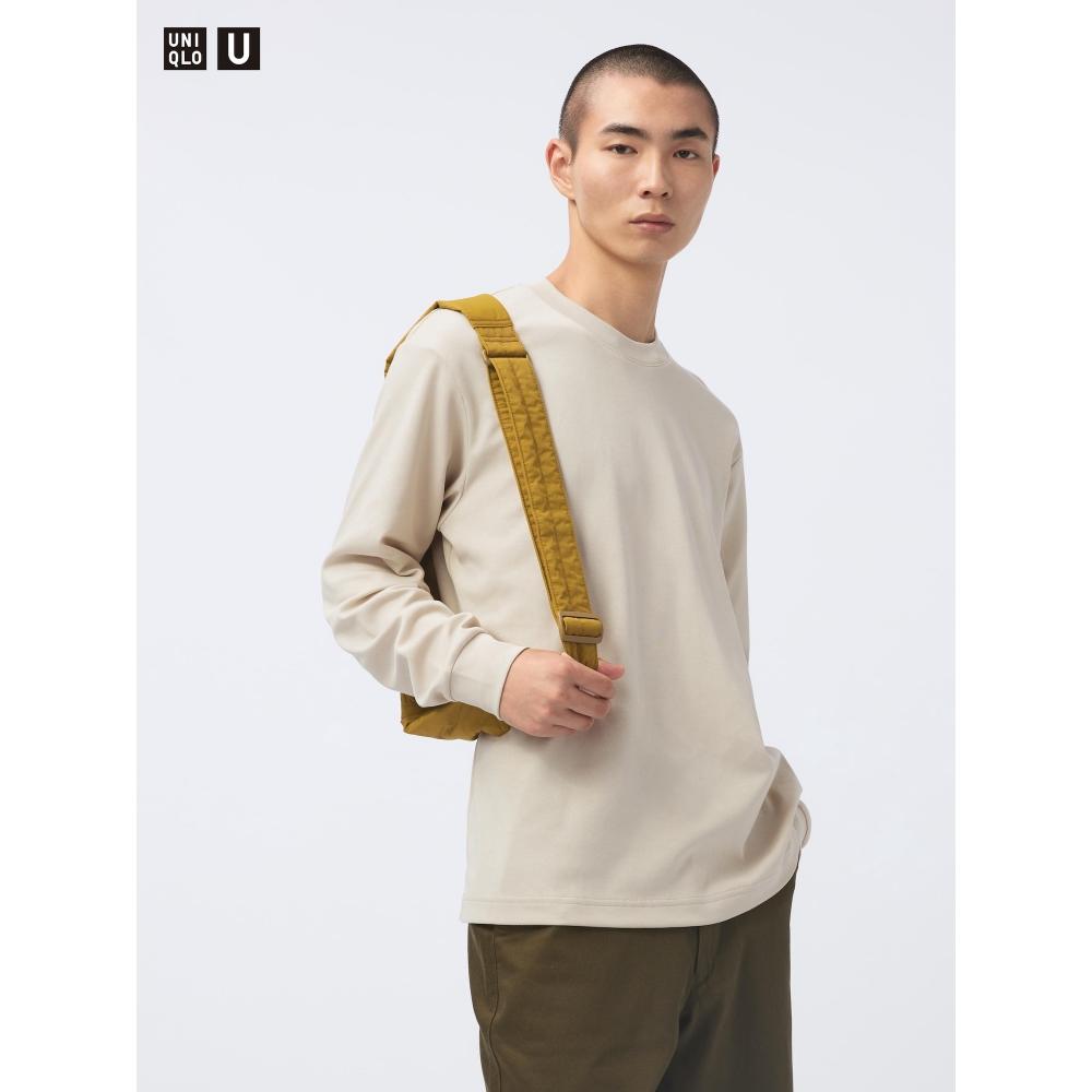 Uniqlo Футболка Airism Cotton Crewneck с длинным рукавом