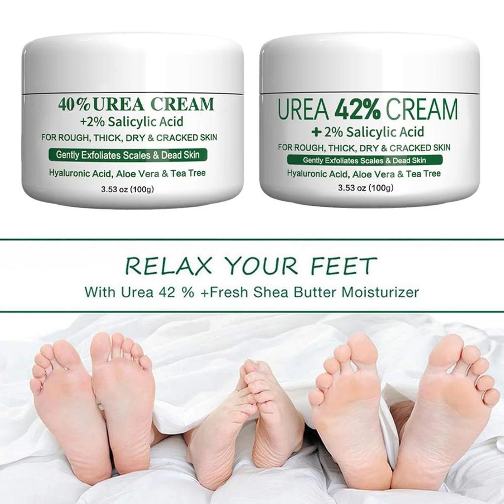 Увлажняющий салициловый крем Urea Plus для сухих и потрескавшихся пяток, ступней, коленей, локтей, рук, ступней, омертвевшей кожи, кутикулы, мозолей, смягчитель для ногтей и кутикулы