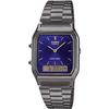 CASIO Ана-Цифровые Кварцевые Наручные Часы Серия Vintage AQ-230GG-2A Унисекс Двойное Время Синие Зарубежная Модель