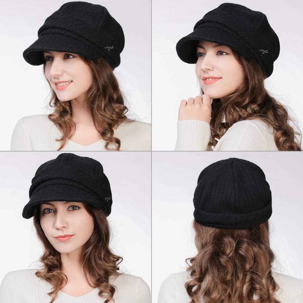 Siggi Knit Adjustable with Cold Small Bicycle Hat, Women's Hat, Casquette, Size, Cotton, Brim, Plain, Casual, Autumn/Winter, Protection, Face,