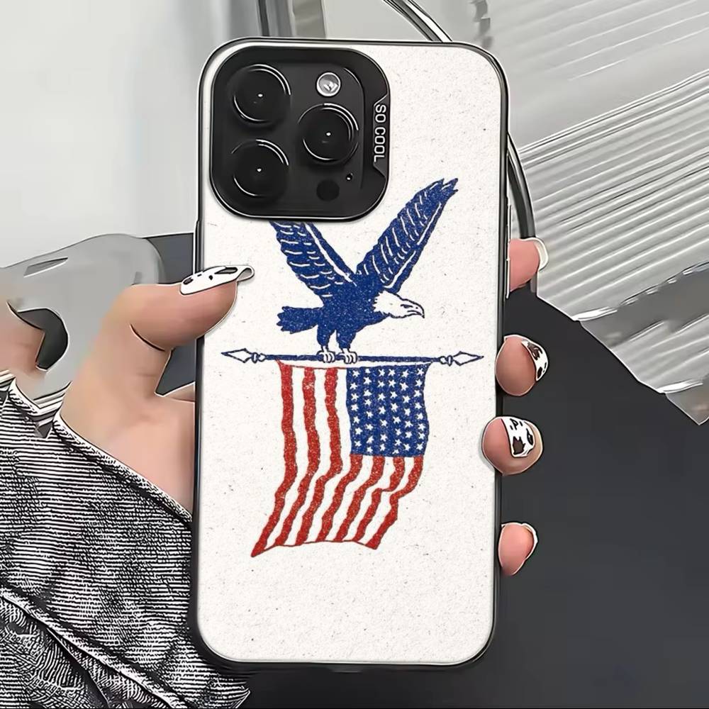 США А-Америка Флаг Чехол для Телефона Для iPhone 17,16,15,14,13,12,11 Plus,Pro Max,XS,Цветной Серебристый Черный Чехол