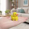 3D-печатная фигурка тающего желтого утенка, милый забавный декор для рабочего стола, ярко-желтая мини-игрушка для стола, книжной полки и креативный подарок