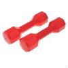 1 Pair Plastic Lightweight Dumbbell Outdoor Fitness Exercise Kids Kindergarten Sports Toy -Red