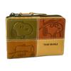 Peanuts Snoopy Bifold Genuine TEAM BEAGLE for Men and 73441 Wallet, Leather, R, Wallet, Women, (Yellow)