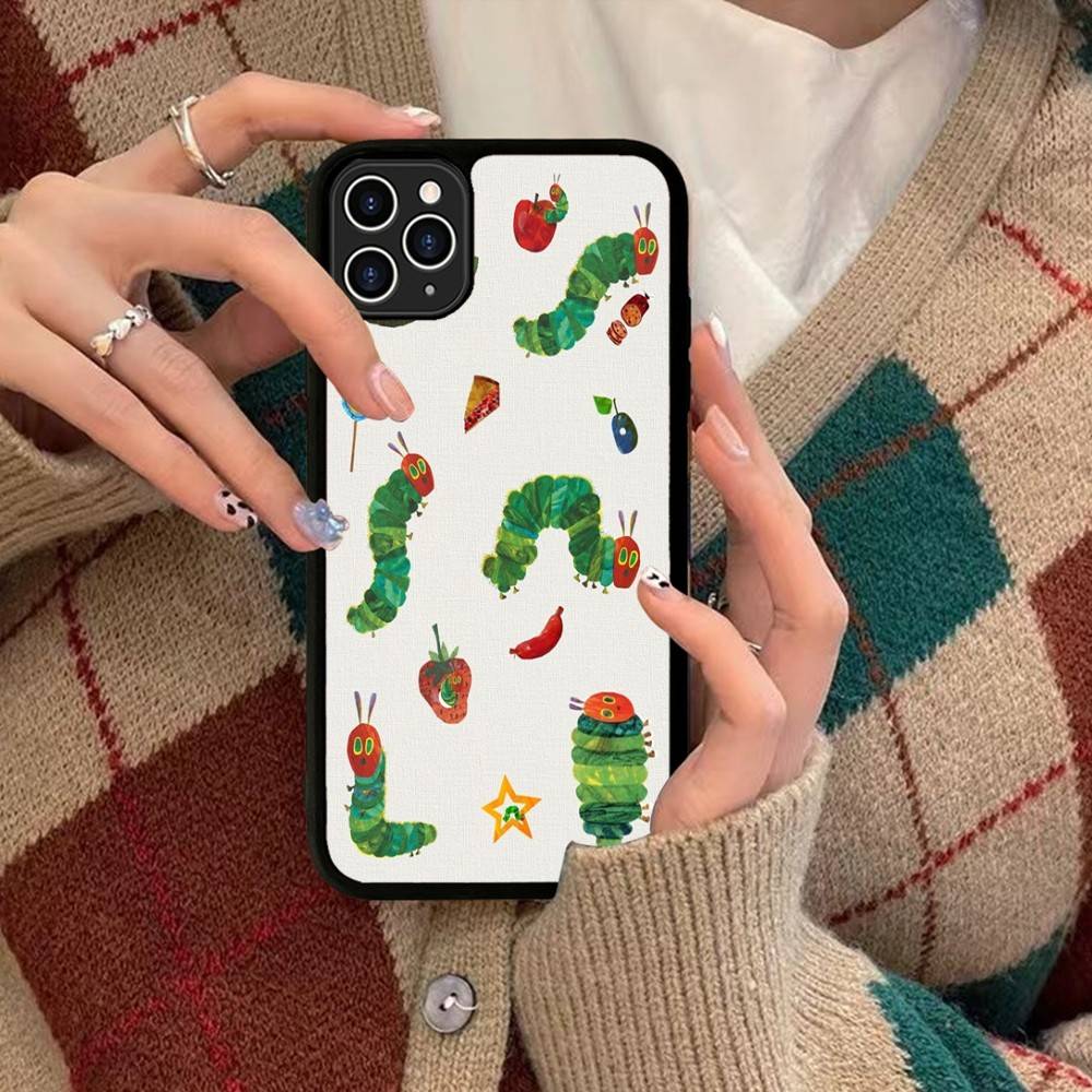 Очень голодная гусеница Для IPhone 17 16 15 14 13 Pro 12 11 Pro Max Жесткие Чехлы для Телефона из PC+TPU Задняя Крышка