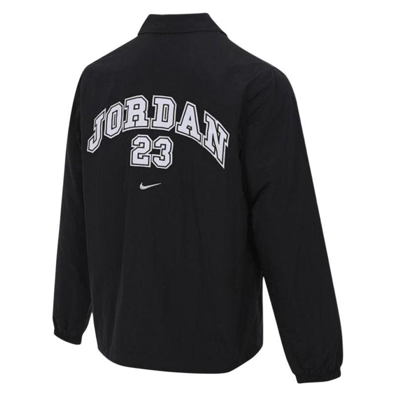 Jordan 23 Пиджак с воротником-поло, однобортный, с длинным рукавом, с логотипом, мужские пиджаки, черный HF9354-010