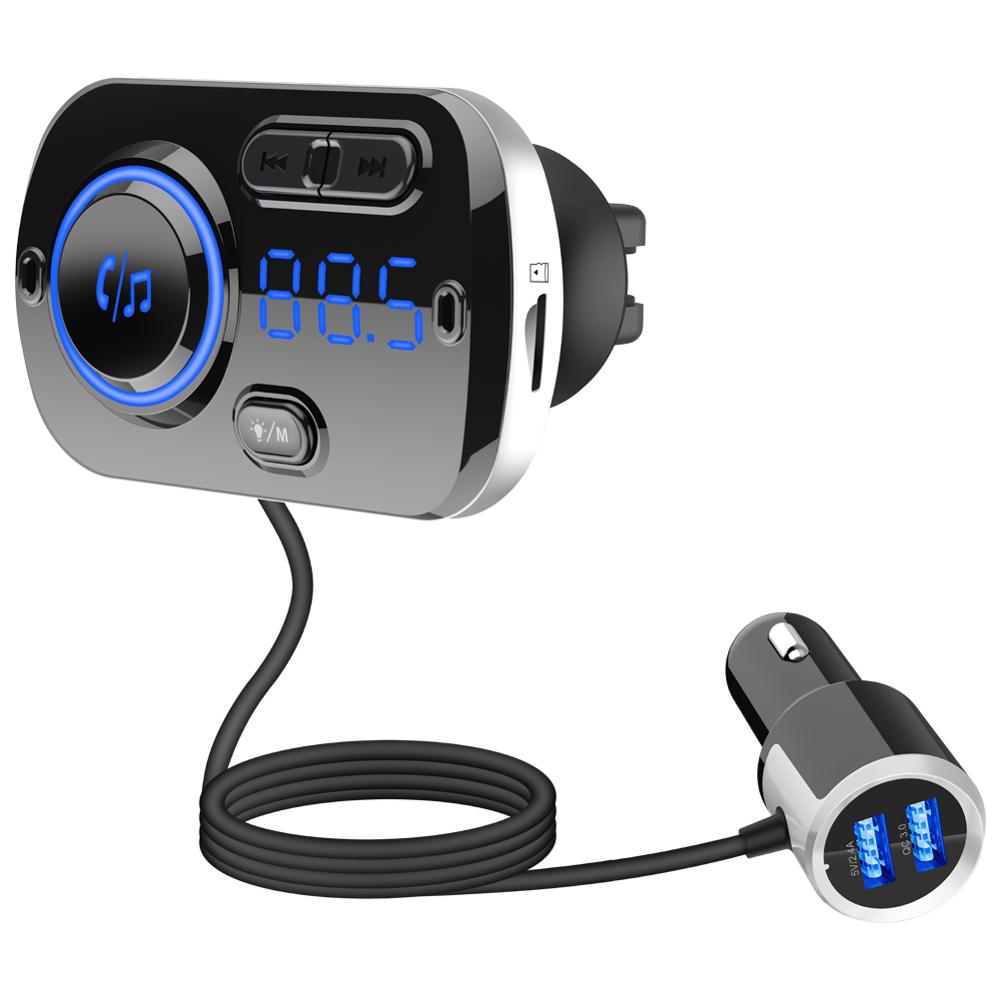 Автомобильный FM-передатчик Handsfree Wireless Bluetooth 5.0 Автомобильный комплект MP3-плеер USB Быстрое зарядное устройство QC3.0 Автомобильные аксессуары FM-модулятор