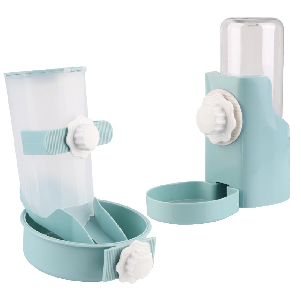 Кошки Собаки Питьевой фонтанчик Миски для корма для домашних животных Контейнер для корма Диспенсер Миска Клетка Подвесная кормушка Автоматическая бутылка для воды для домашних животных