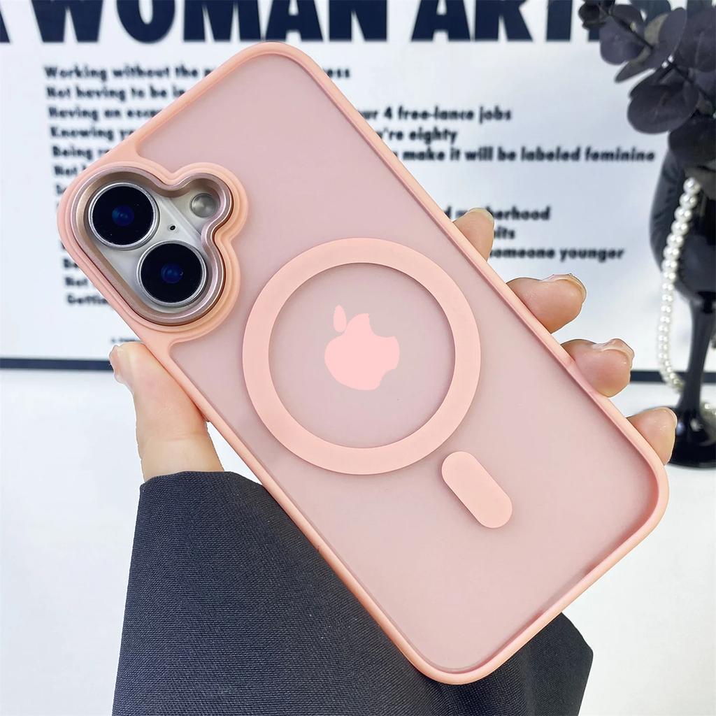 Полупрозрачный Магнитный Чехол Для Телефона Для iPhone 15 14 Pro Max 16 Plus Чехол Матовый Для Magsafe Для iPhone 16 13 12 11 Pro Max Чехлы