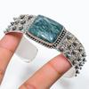 Kambaba Jasper Gemstone Handmade 925 Sterling Silver Cuff Bangle Adjustable A6F69