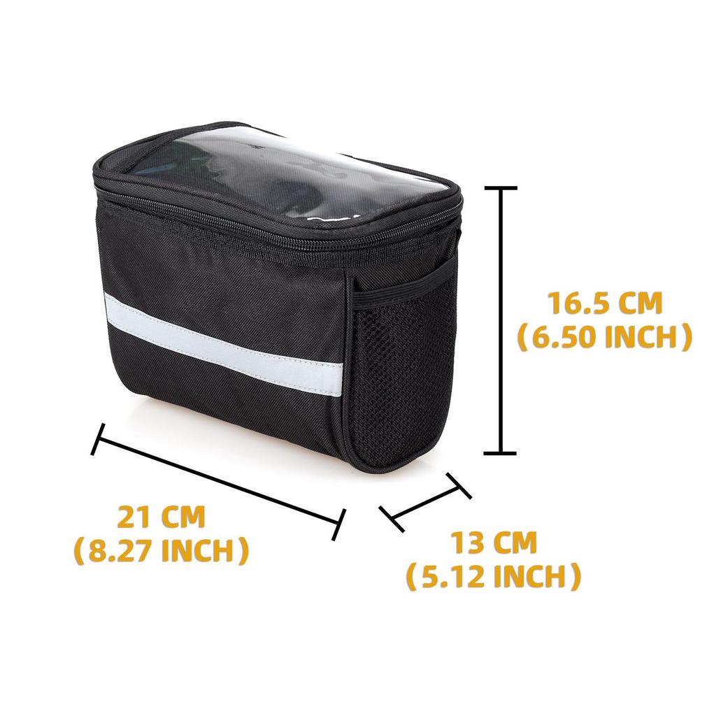 Передняя сумка для хранения на руле электровелосипеда с держателем для телефона и изолированным отделением