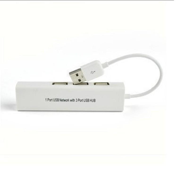 Сетевой адаптер USB LAN + Хаб: Расширение 2-в-1 с 3 портами USB, USB на RJ45