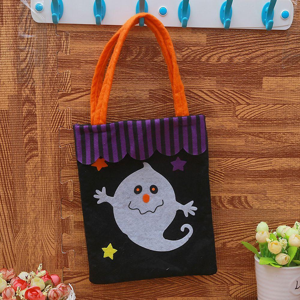 Halloween Decoration Props Trick Or Treat Non-woven Bag Gift Pouch Tote Bag Halloween Candy Bag