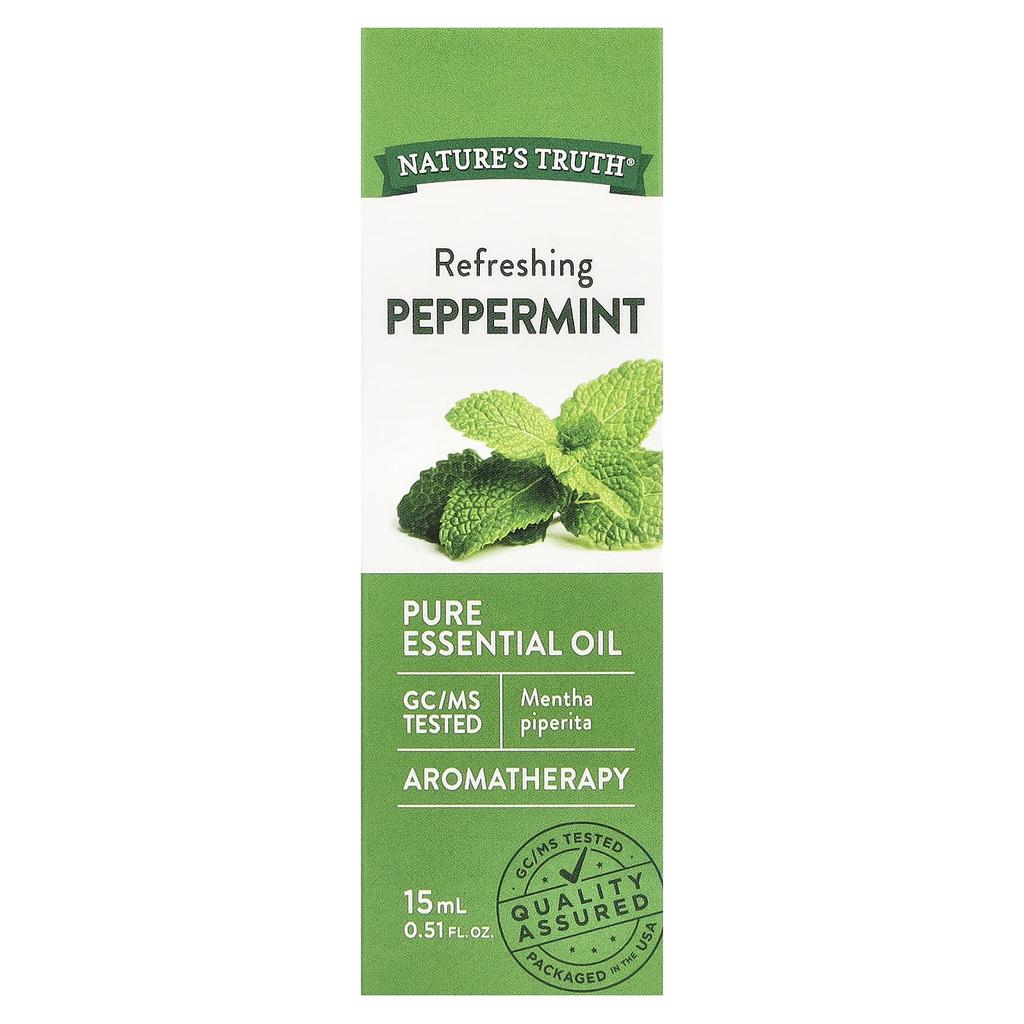 Nature's Truth Pure Essential Oil, Refreshing Peppermint, 0.51 Fl Oz (15 Ml)