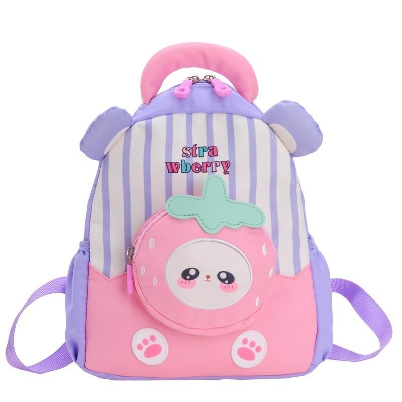 Adorable Stylish Kids Backpack In Red Pink Green Or Purple For Preschool Fun