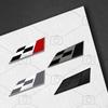 hbzh3 Car Metal Body 300 Race Flag Logo Decals Grille Badge Trunk Emblems Sticker For Seat ARONA Leon Ibiza Born Tarraco Accessories