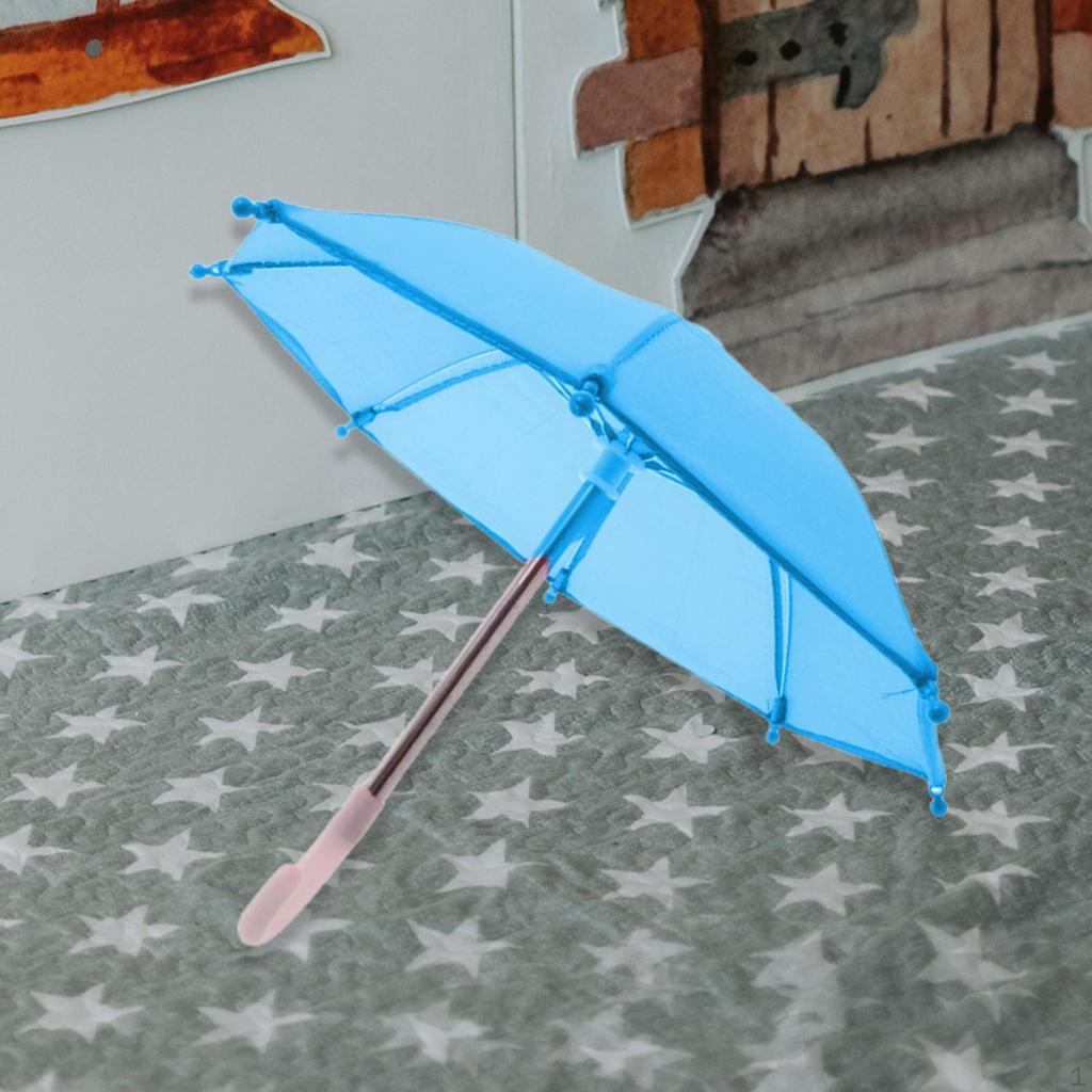 Dollhouse Miniature Umbrella Cute Parasol Decor Decorative Kids Children Toy Sunny Rainy