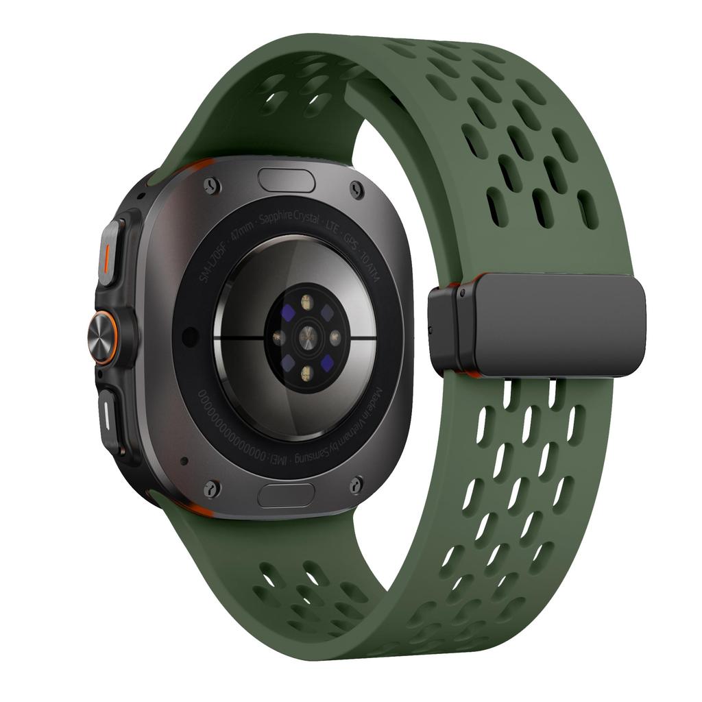 Ремешок для Samsung Galaxy Watch Ultra 47 мм аксессуары Дышащий силиконовый магнитный браслет ремешок galaxy watch 7 8 ultra band