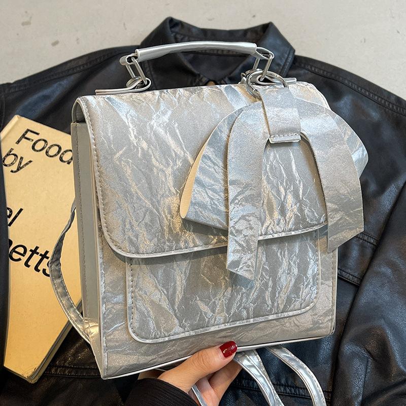 Korean Fashionable Backpack for Women New Cute Bow Small Backpack Niche Design Crossbody Bag