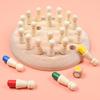 Kids Wooden Memory Match Stick Chess Fun Color Game Board Puzzles Educational Toy Montessori Cognitive Learning Toy For Children