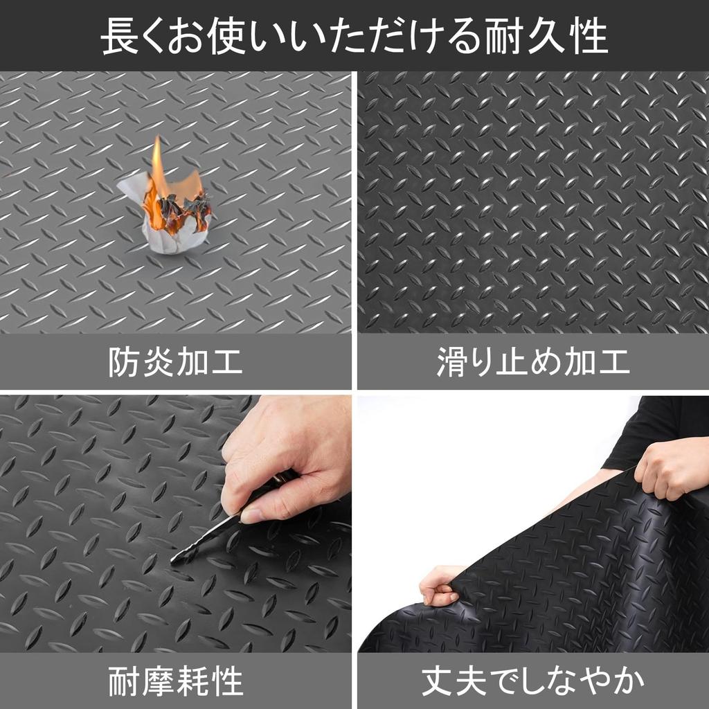 Innovatdiy Garage Mat Floor Mat 0.08 inch (2 mm) Thick Parking Lot Rubber Warehouse