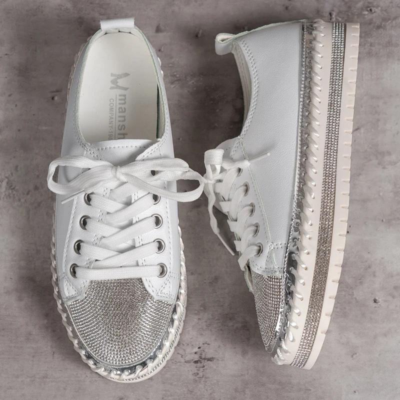 2024 Новая женская повседневная обувь, модные женские слипоны на платформе со стразами на плоской подошве, роскошные удобные женские кроссовки, размер 35-44