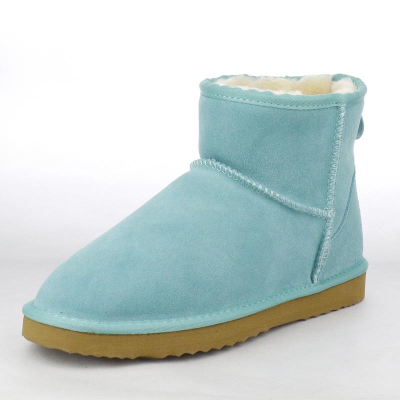 Австралийские классические женские ботильоны, толстые плюшевые теплые зимние ботинки, женские зимние ботинки из натуральной кожи, женская обувь из коровьей замши