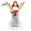 Healing Gifts for Retired Colleagues Faceless Angel Statue with Heart Flowers, Hand Painted Resin Artistic Synthetic Crafts Figurine, Decorative