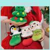 Очаровательные рождественские плюшевые игрушки с изображением Санта-Клауса, снеговика, рождественской елки, подарков