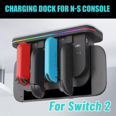 Зарядная док-станция для Nintendo Switch/2/OLED Joy-Con 4-в-1 Зарядка геймпада