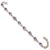 Natural Pink Amethyst Gemstone 925 Solid Sterling Silver Gift Bracelet 7-8" W0h90