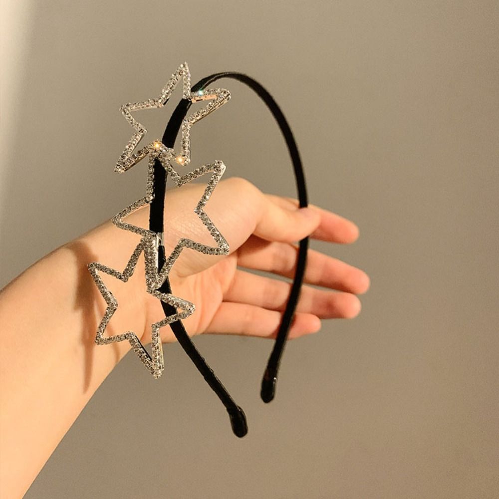 Hollow Pentagram Star Headband Star Hair Hoop Sweet Pentagram Hairband Party