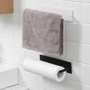 Держатель для рулона бумаги, вешалка для полотенец, прочная несущая способность, устойчивая к ржавчине, простая установка, не требующая перфорации, подвесная полка для хранения