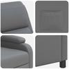 Recliner Chair Gray Faux Leather