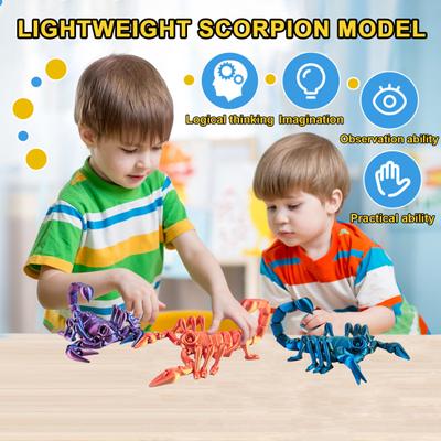 3D-печатная фигурка скорпиона, подвижные суставы, имитация фигурки скорпиона, шарнирная модель животного, игрушка для дома