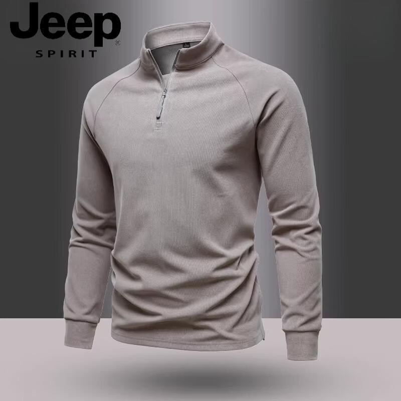 Мужской свитшот JEEP SPIRIT с воротником-стойкой и застежкой-молнией до середины
