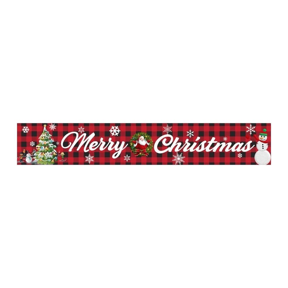 Atmosphere Santa Claus Christmas Banner Festive Ornament Navidad Noel Xmas Hanging Flag Snowman Christmas Decoration Outdoor