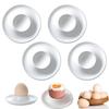 4/6 шт. белые подставки для яиц пищевого класса без BPA высокая прочность компактный размер портативный набор держателей для вареных яиц