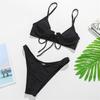 2 Pcs/Set Lady Bikini Solid Color Wire Sexy Comfortable Sumemr Bikini